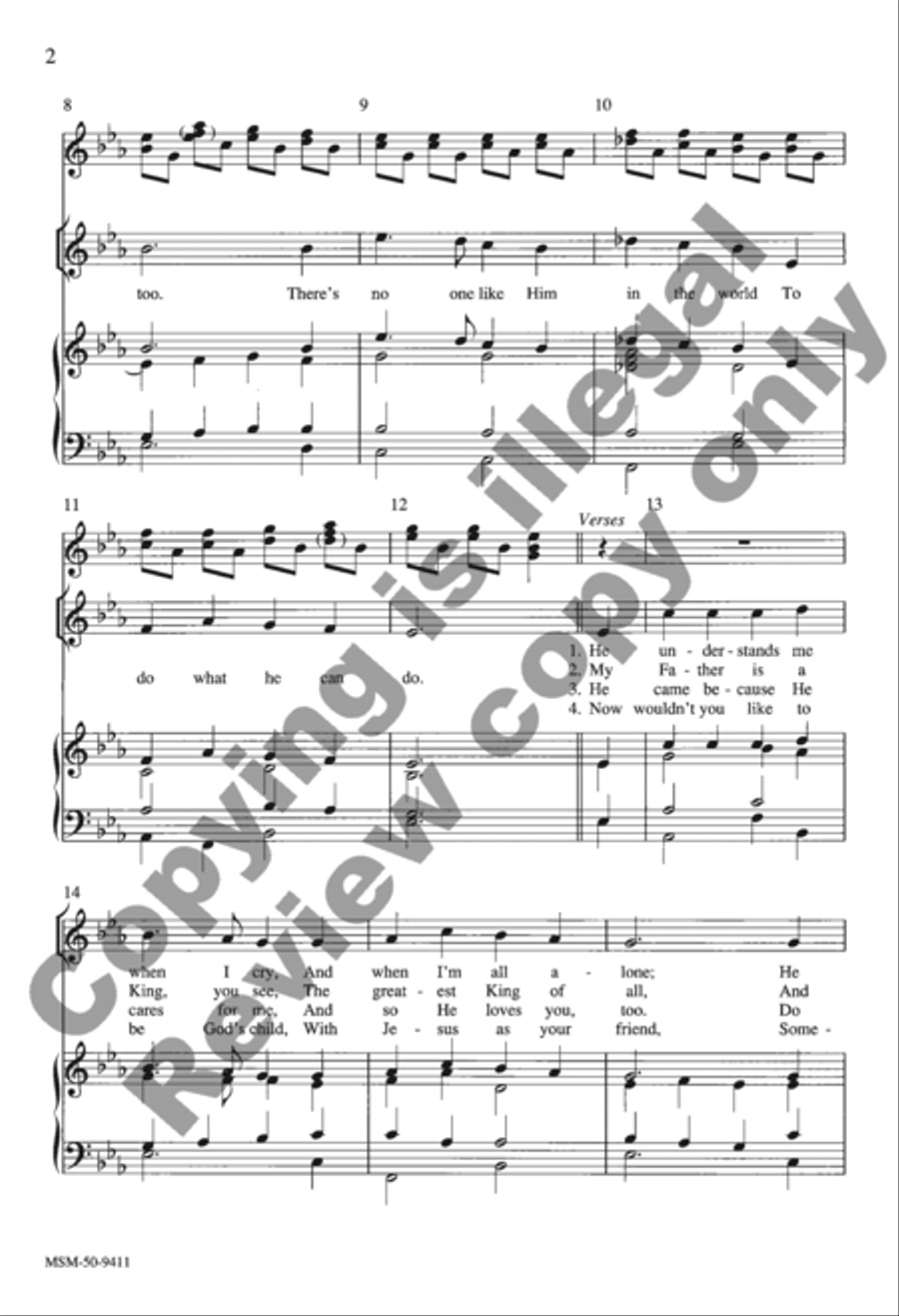 I Have a Father You Would Like Unison Choir scores gallery preview page 7