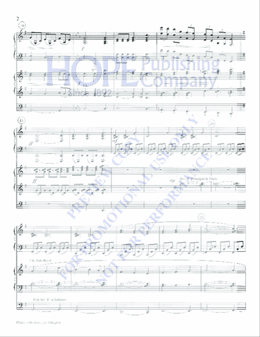 Praise to the Lord, the Almighty Piano scores gallery preview page 2