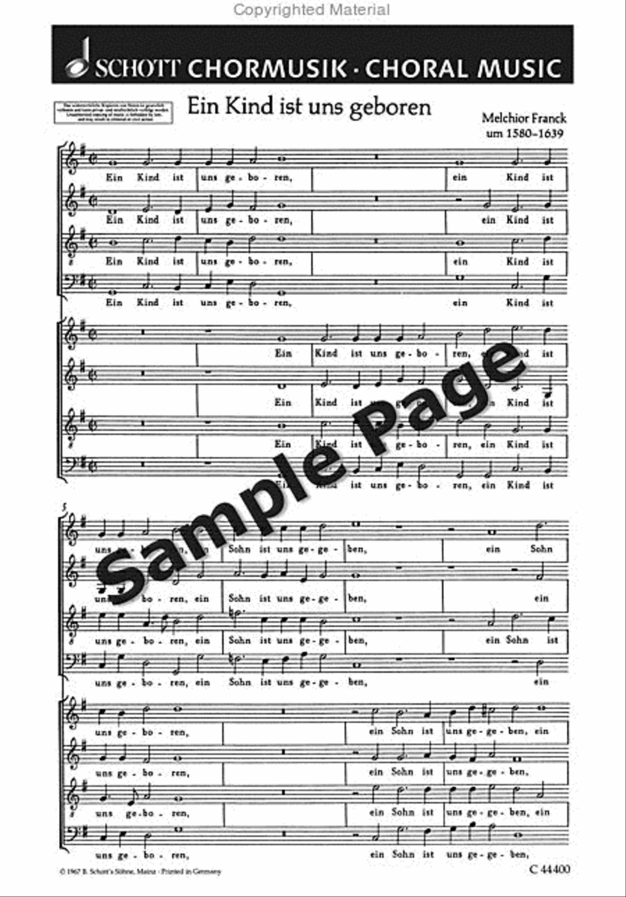 Franck Ein Kind/walther Gelbetmixed Chor Mixed Choir scores gallery preview page 2
