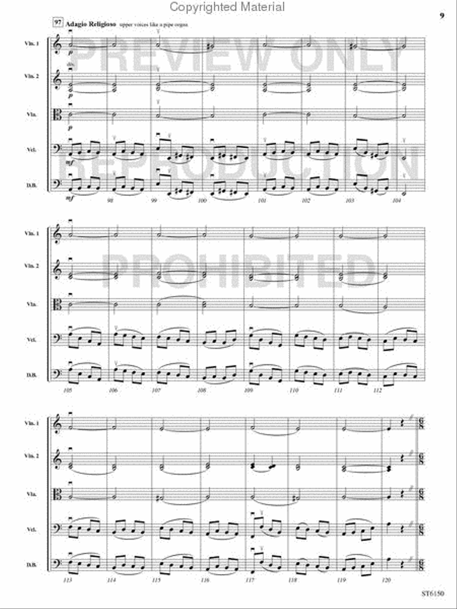 Variations on Paganini String Orchestra scores gallery preview page 8