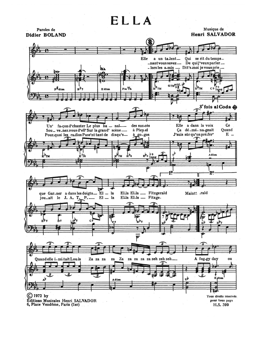 Ella Piano, Vocal scores gallery preview page 1