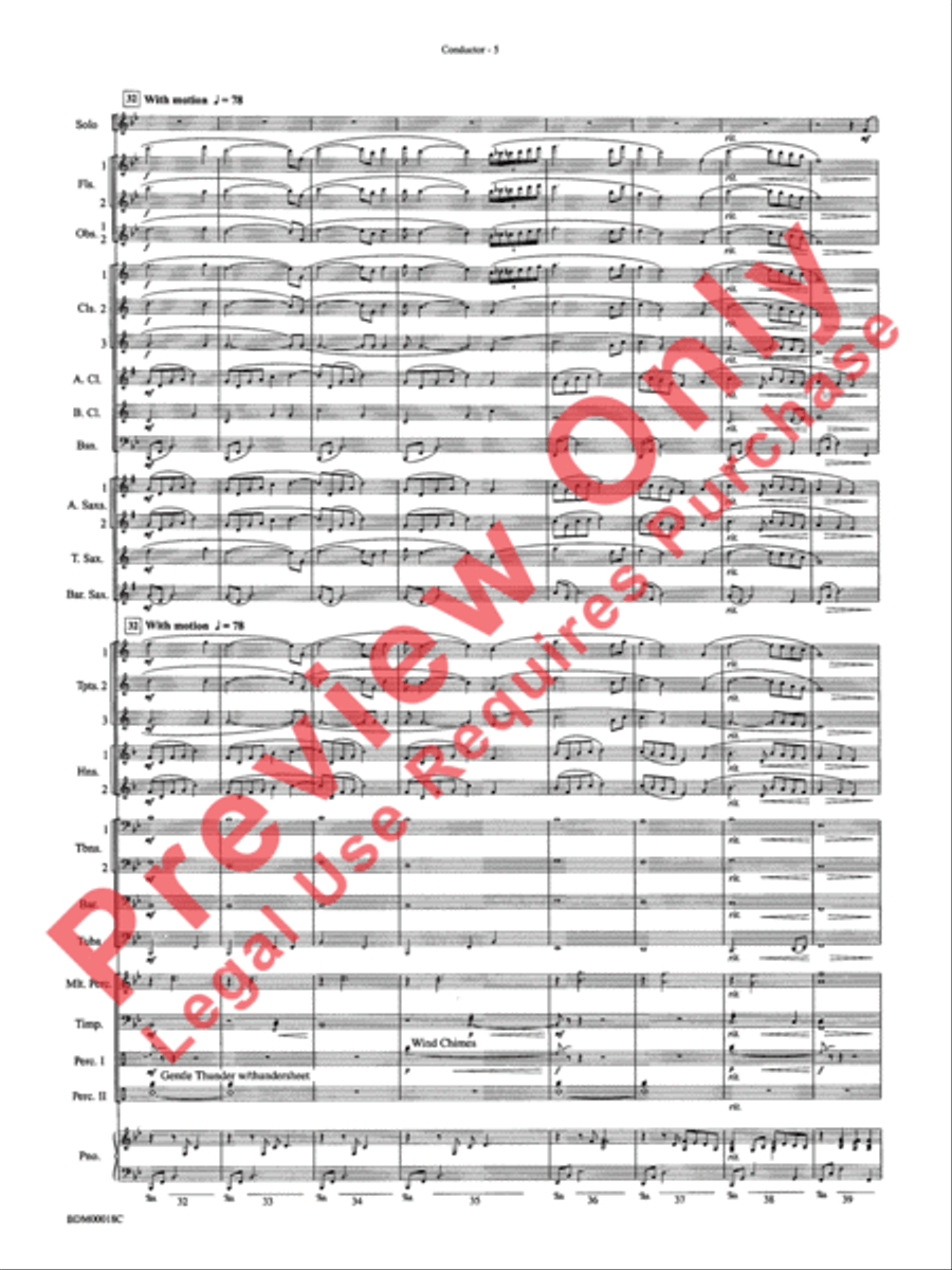 In a Gentle Rain Concert Band scores gallery preview page 7