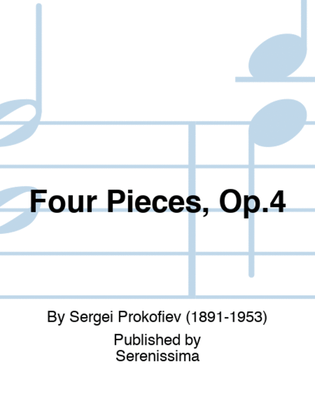 Book cover for Four Pieces, Op.4