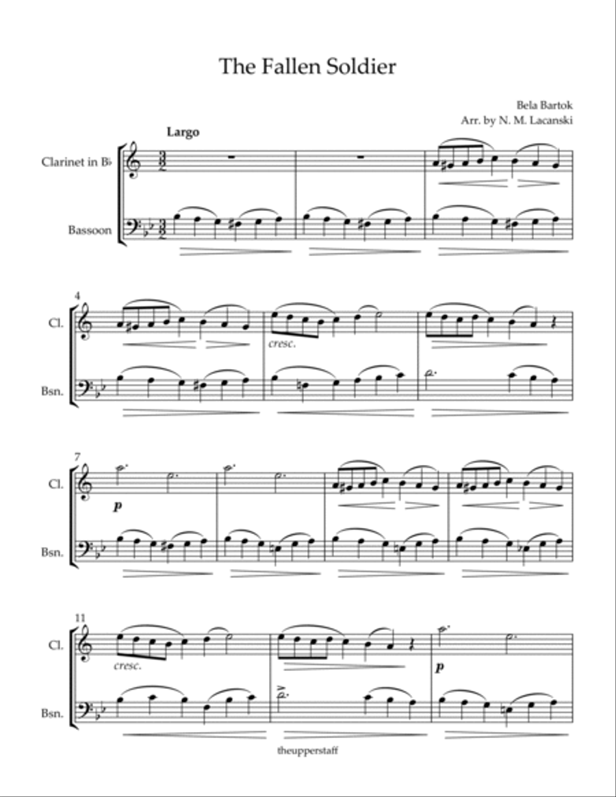 The Fallen Soldier The Fallen Soldier Woodwind Duet scores gallery preview page 2