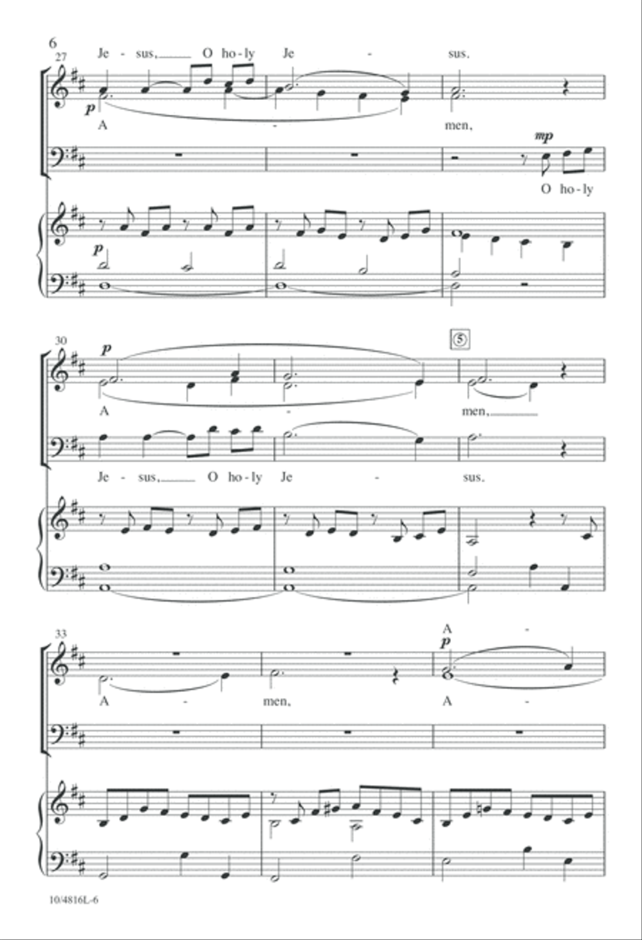 O Holy Jesus O Holy Jesus 3-Part scores gallery preview page 6