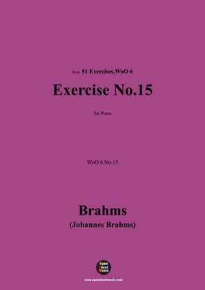 Book cover for Brahms-Exercise No.15,WoO 6 No.15,for Piano