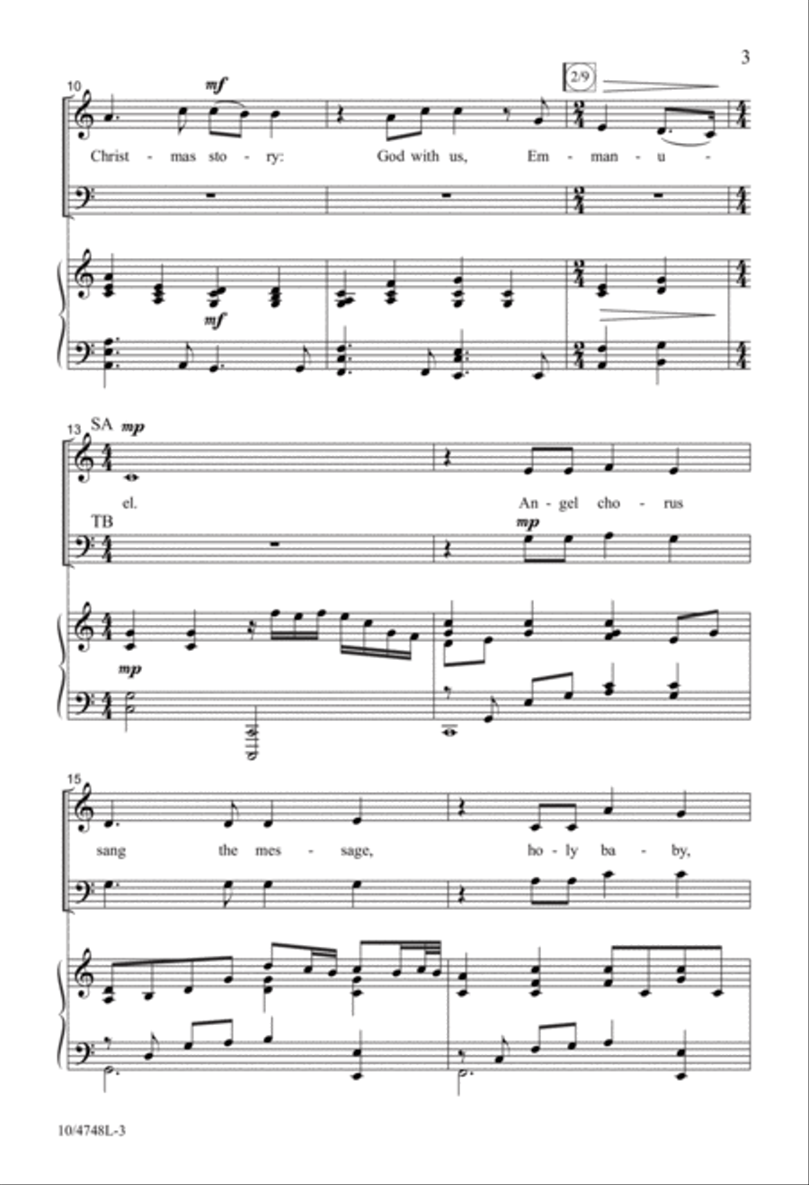 Sing Again the Christmas Story 4-Part scores gallery preview page 3
