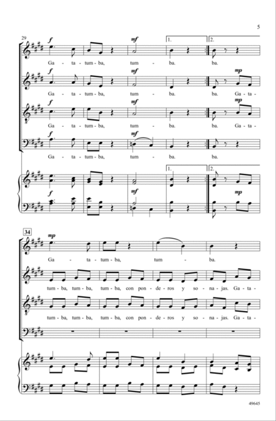 Gatatumba Choir scores gallery preview page 4