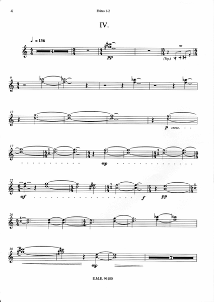 Five Pieces for orchestra (parts)