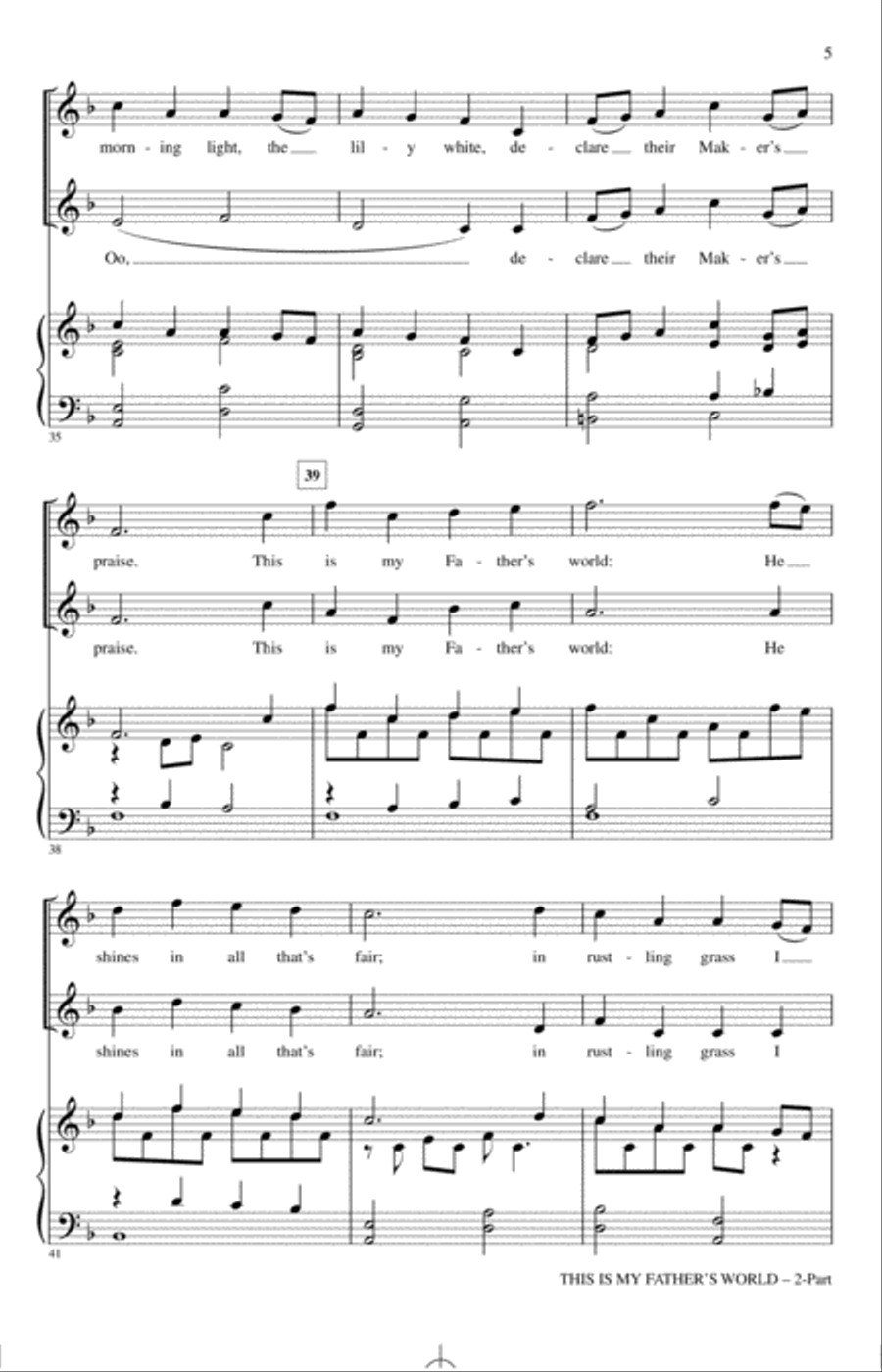 This Is My Father's World 2-Part scores gallery preview page 4