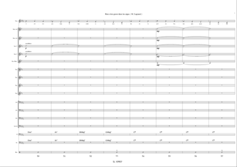 Rien n'est grave dans les aigues pour voix solo et big band Jazz Ensemble scores gallery preview page 8