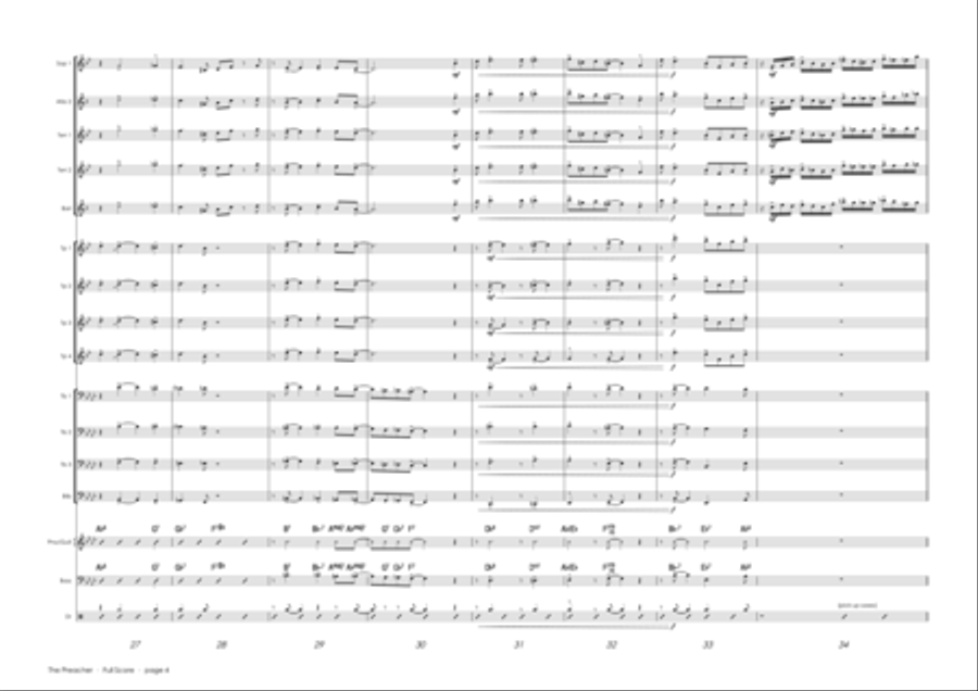 The Preacher - Score Only Jazz Ensemble scores gallery preview page 4