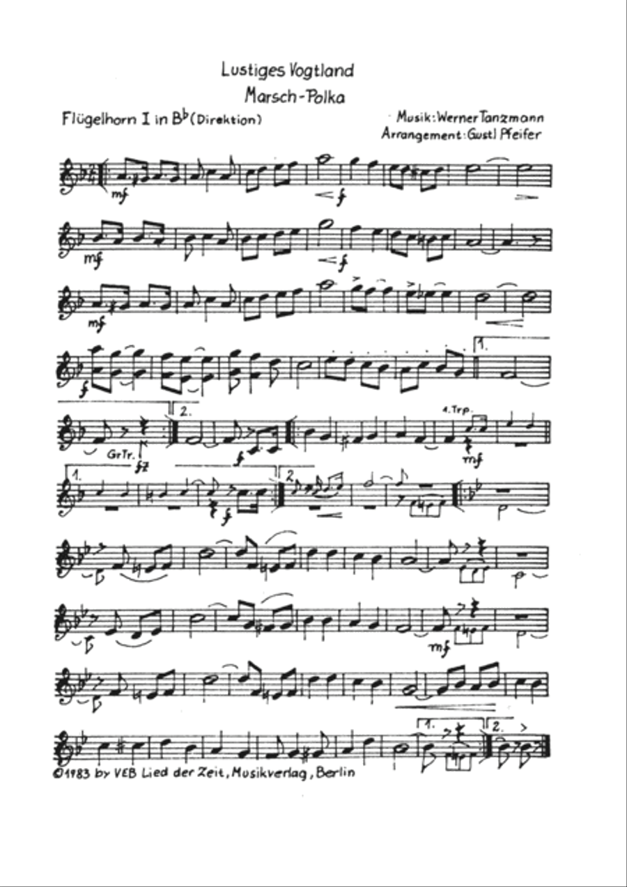 Lustiges Vogtland B-Flat Clarinet scores gallery preview page 3