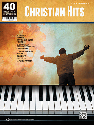 Book cover for 40 Sheet Music Bestsellers -- Christian Hits
