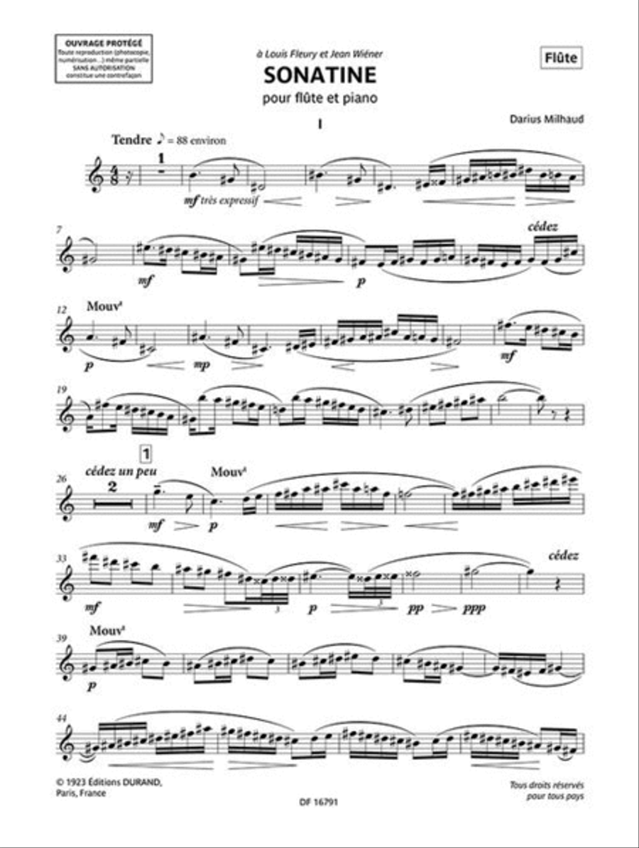 Sonatine Flute Solo scores gallery preview page 5