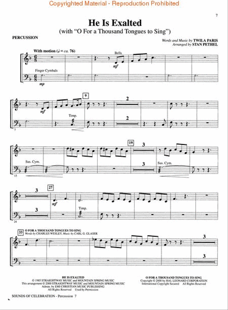 Sounds of Celebration Percussion scores gallery preview page 4