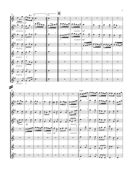 Allegro (from "Sonata for Trumpet") (Bb) (Saxophone Octet - 1 Sop, 3 Alto, 3 Tenor, 1 Bari) (Soprano image number null