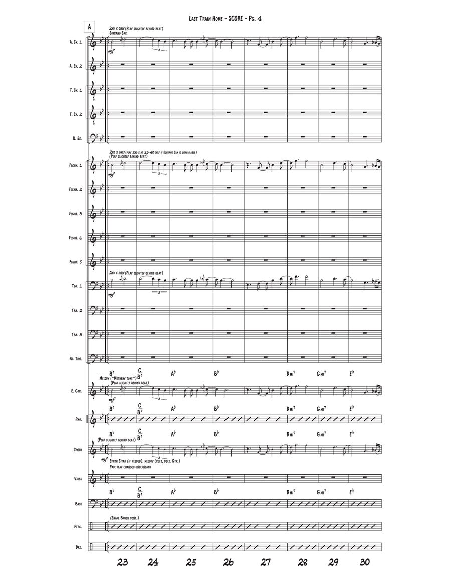 Last Train Home Jazz Ensemble scores gallery preview page 5