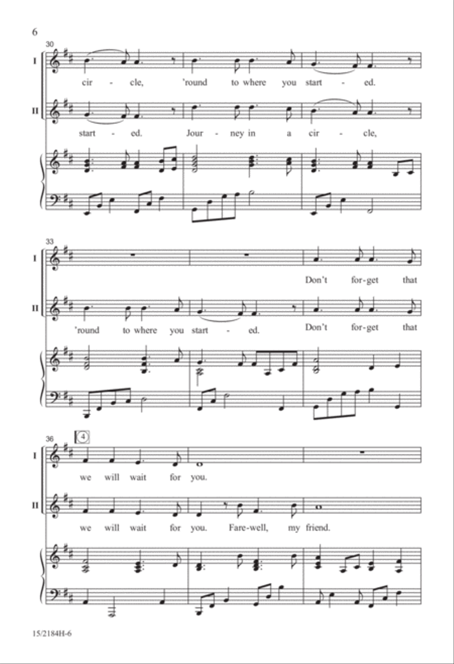 Farewell, My Friend 2-Part scores gallery preview page 6
