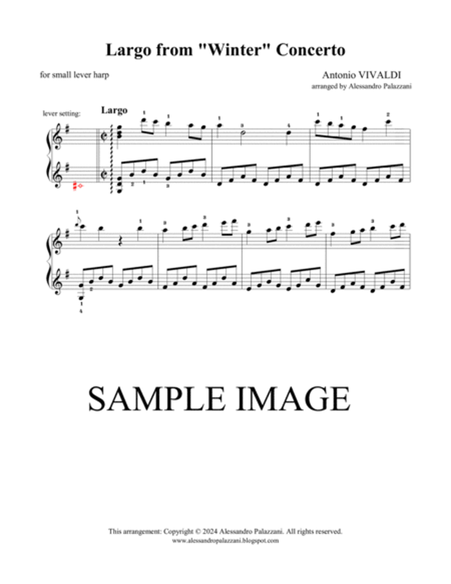 Largo from Winter concerto - for small lever harp image number null