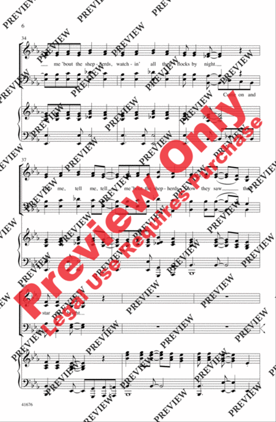 Tell Me, Tell Me! Tell Me, Tell Me! 4-Part scores gallery preview page 6