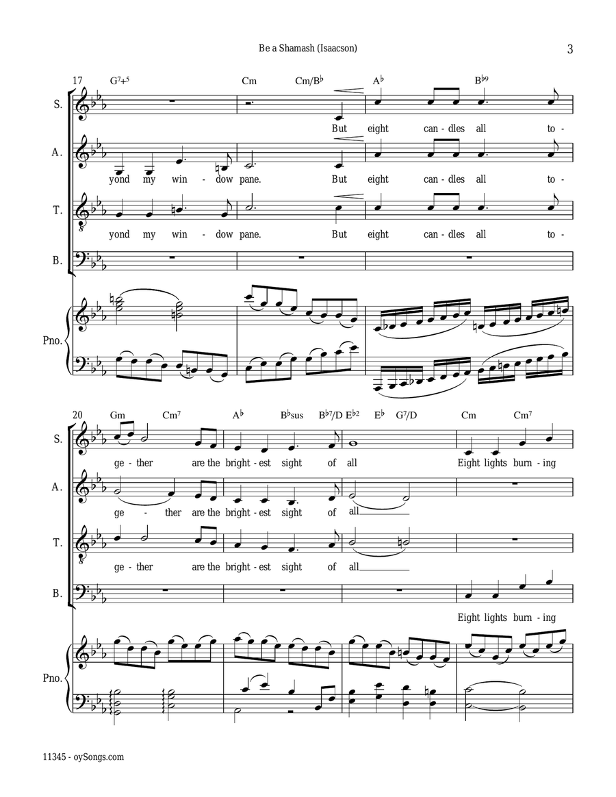 Be a Shamash 4-Part scores gallery preview page 3
