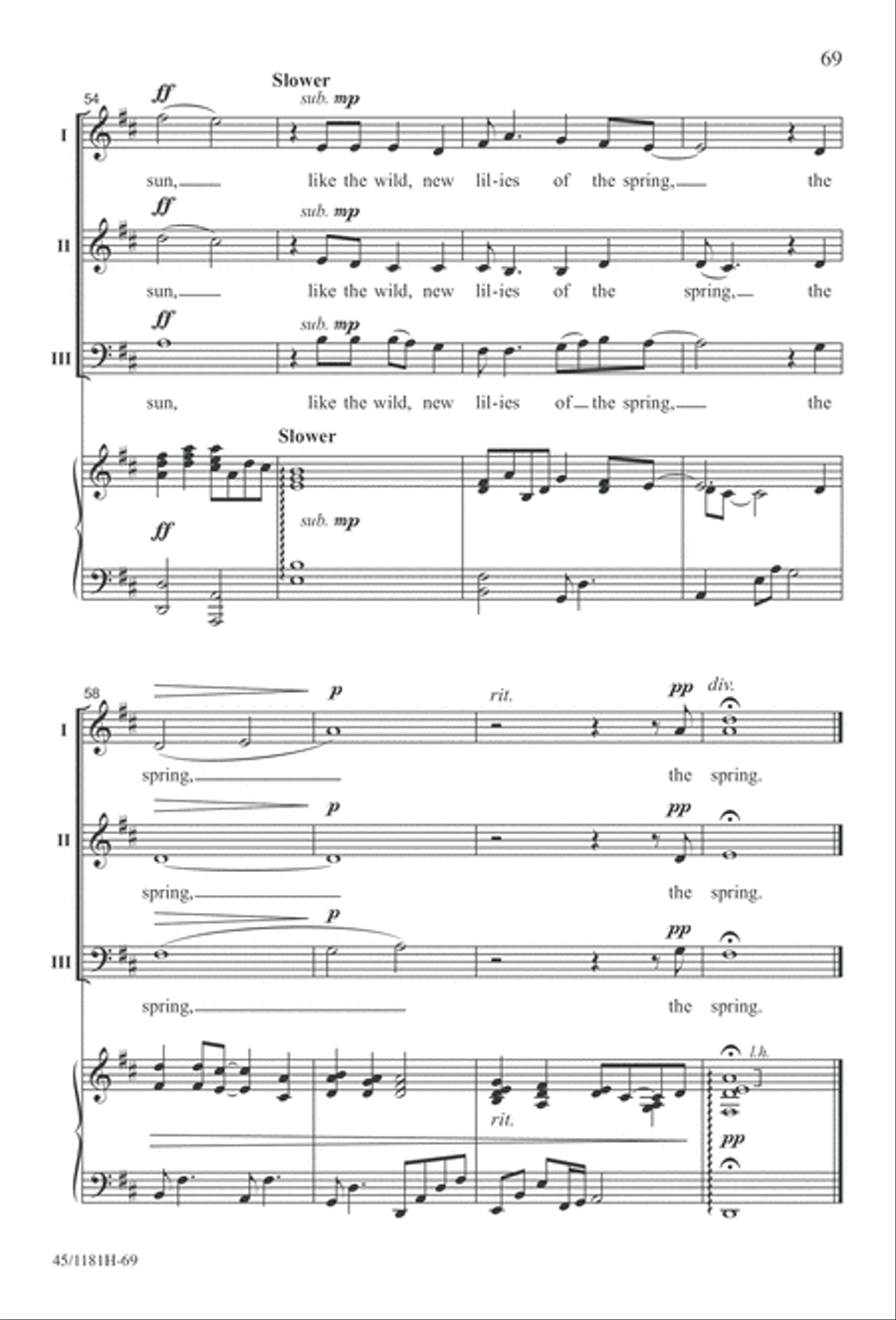 Contemporary Choral Classics 3-Part scores gallery preview page 69