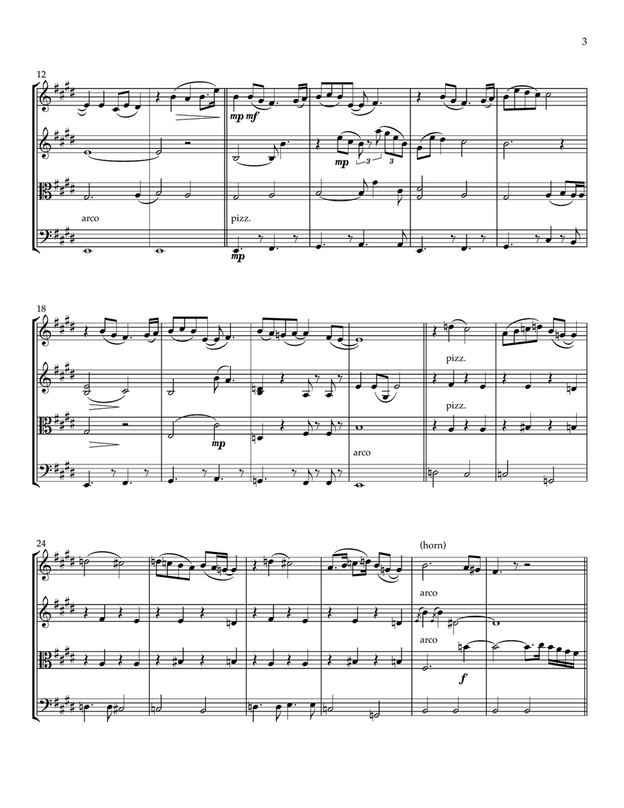 Longer Longer String Quartet scores gallery preview page 4