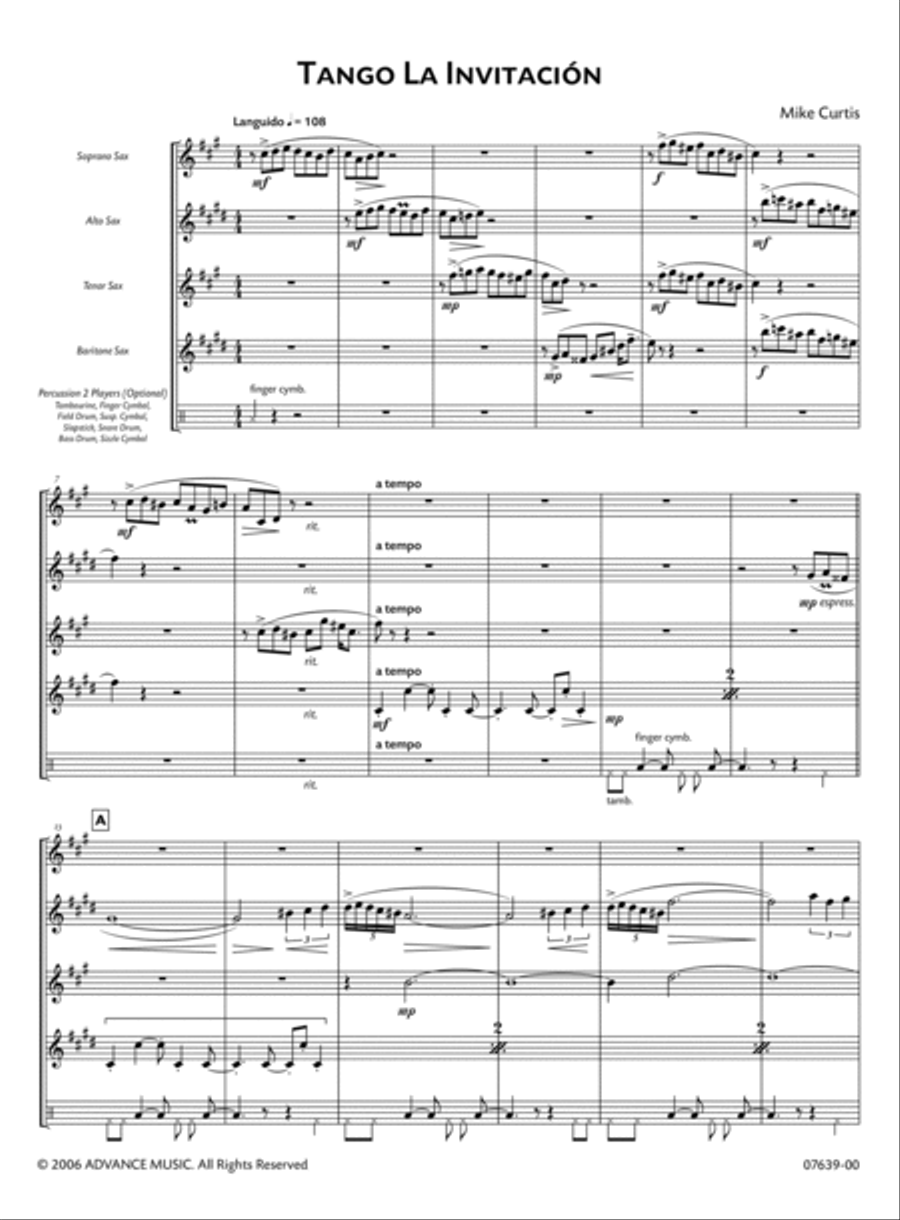 Tango la Invitación Tango la Invitación Small Ensemble scores gallery preview page 2
