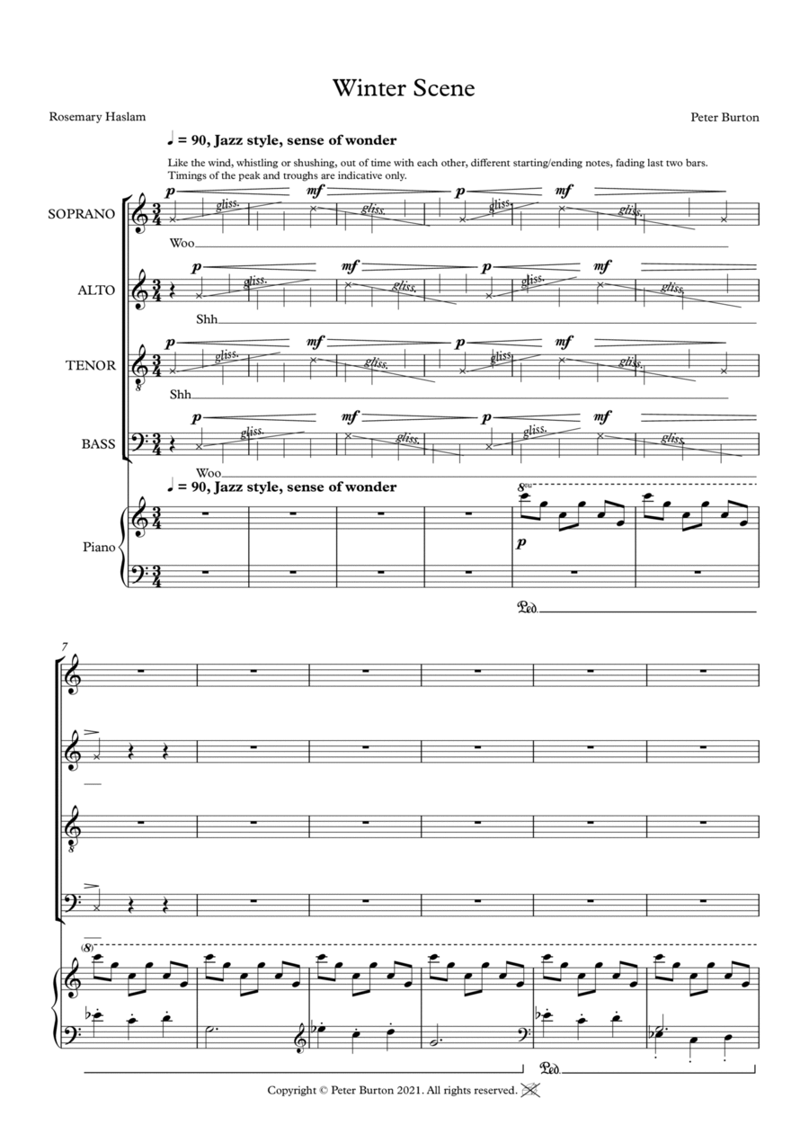 Winter Scene Choir scores gallery preview page 1