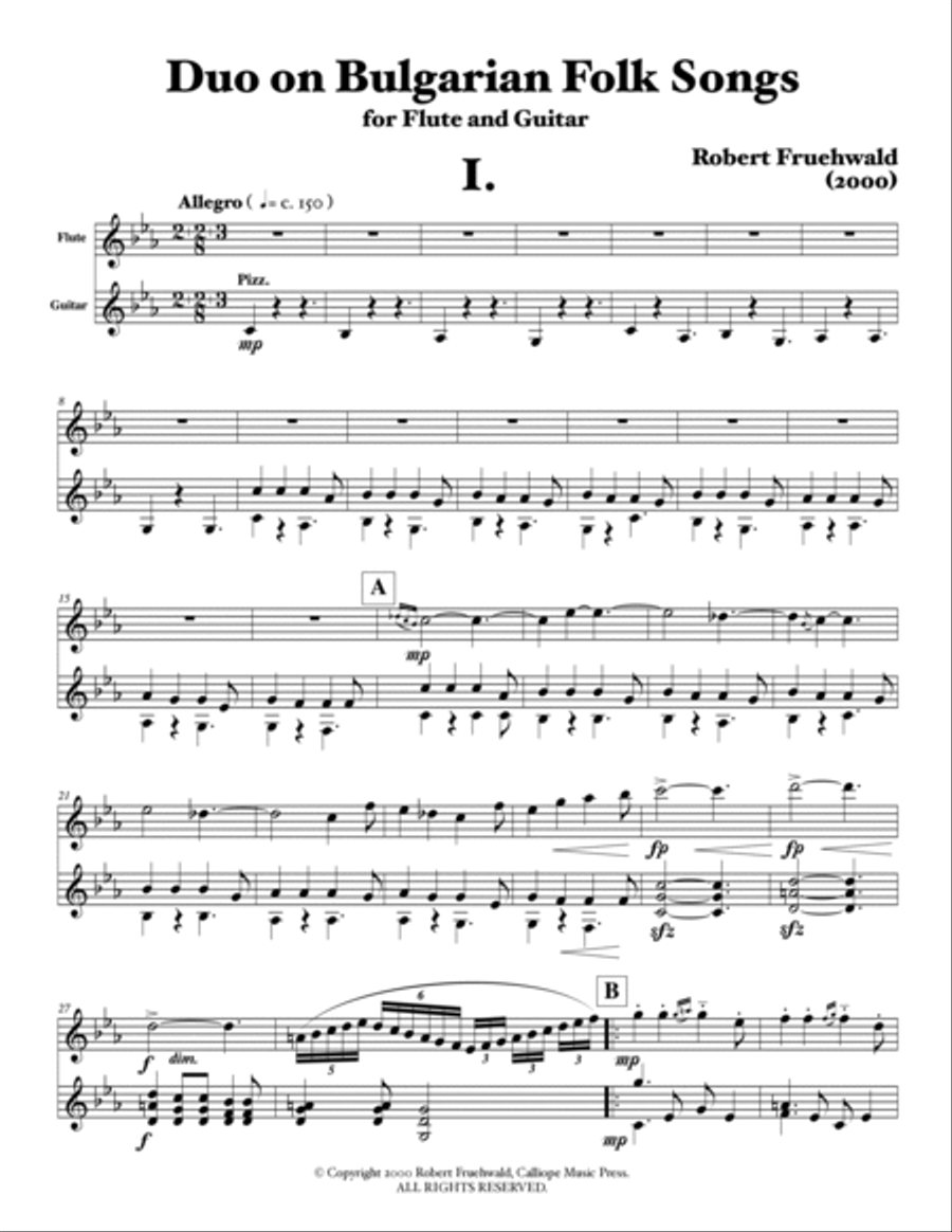 Duo on Bulgarian Folksongs Flute scores gallery preview page 3