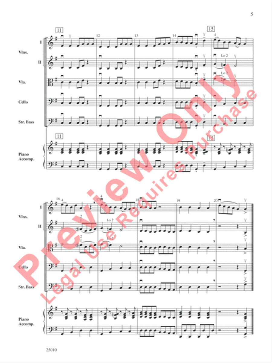 Two Appalachian Songs String Orchestra scores gallery preview page 6