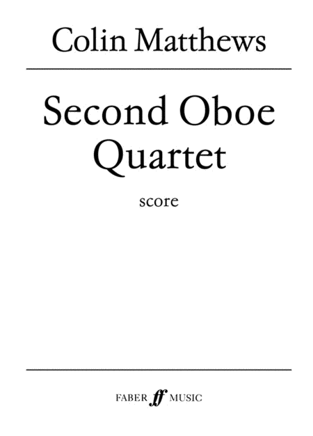 Matthews C/Oboe Quartet 2 (Score)