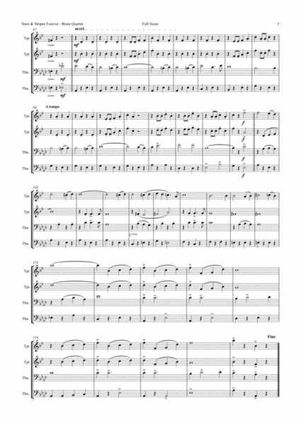 Stars and Stripes forever - Sousa - Brass Quartet H - Arrangement: Thomas H. Graf