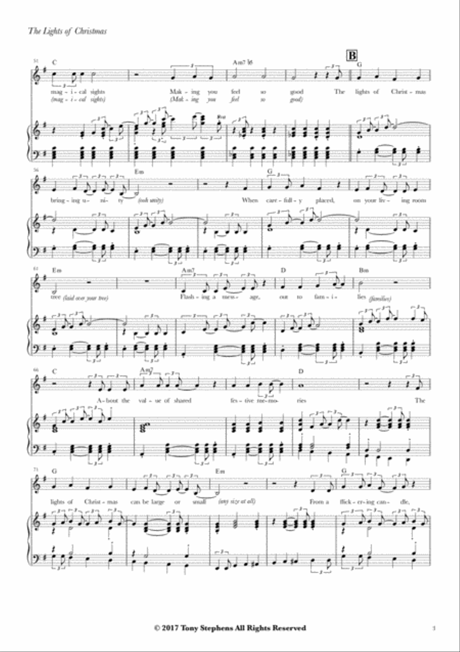 The Lights of Christmas Voice scores gallery preview page 3