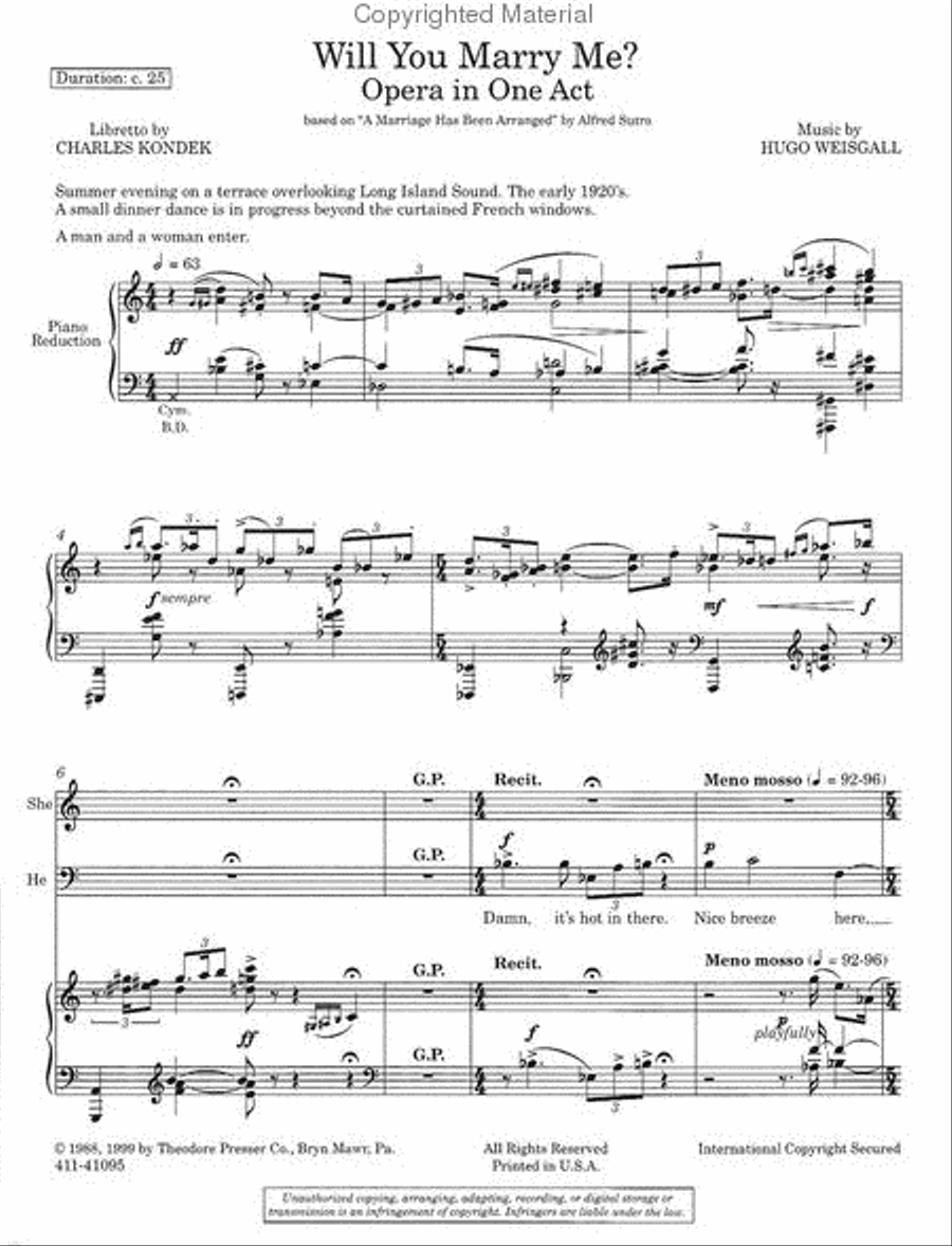 Will You Marry Me? Chamber Music scores gallery preview page 2