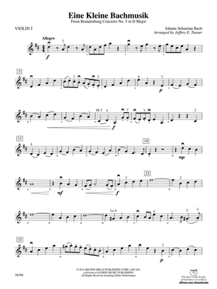 Eine Kleine Bachmusik (from Brandenburg Concerto No. 5 in D Major): 1st Violin
