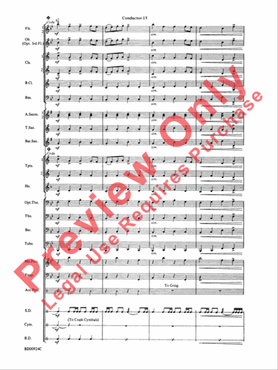 Affirmation Overture Concert Band scores gallery preview page 17