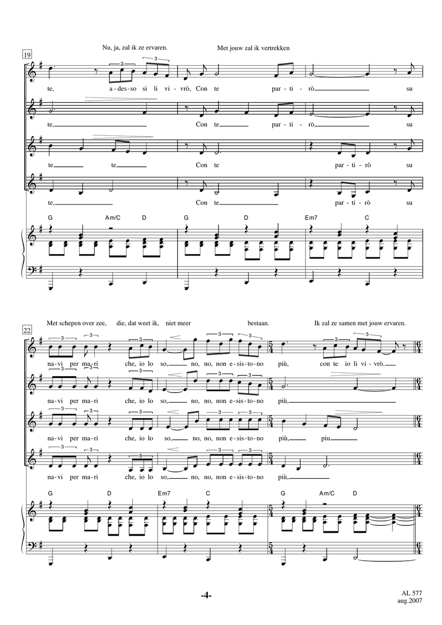 Con Te Partiro (Time To Say Goodbye) SSAA scores gallery preview page 4