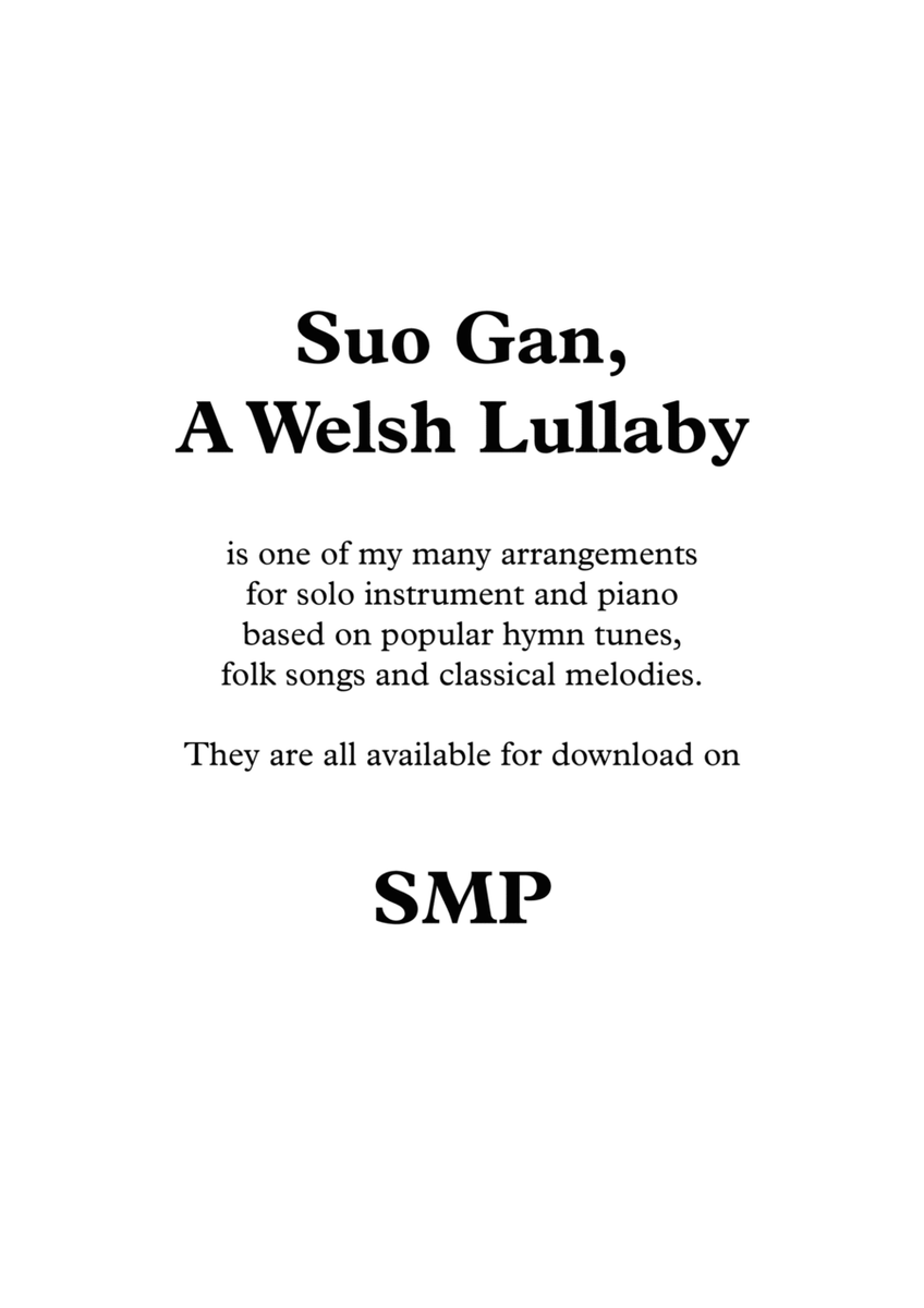 Suo Gan, A Welsh Lullaby, for Bassoon and Piano image number null