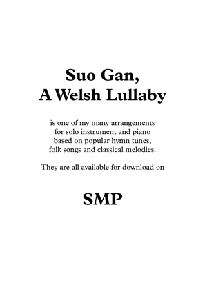 Suo Gan, A Welsh Lullaby, for Bassoon and Piano