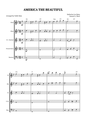 America The Beautiful - Woodwind Quintet (+ CHORDS)