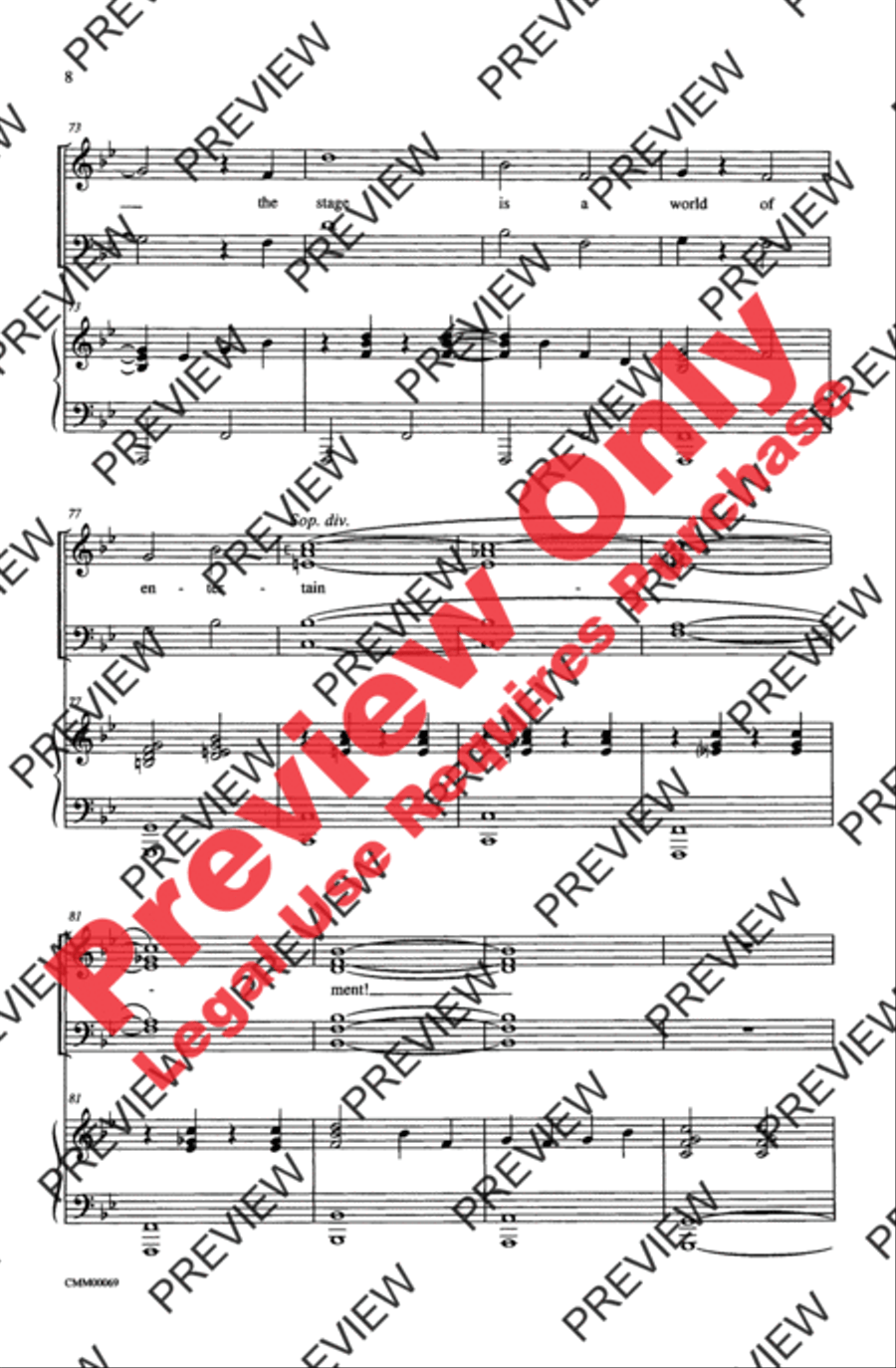 The Music of M-G-M (A Choral Medley) 4-Part scores gallery preview page 8