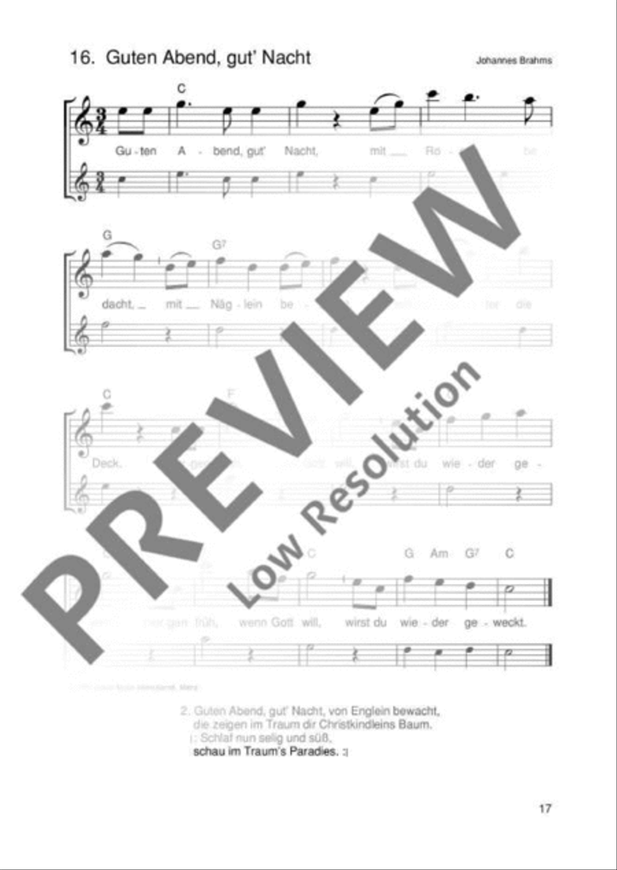 Die schönsten Volks- und Kinderlieder Flute Duet scores gallery preview page 18