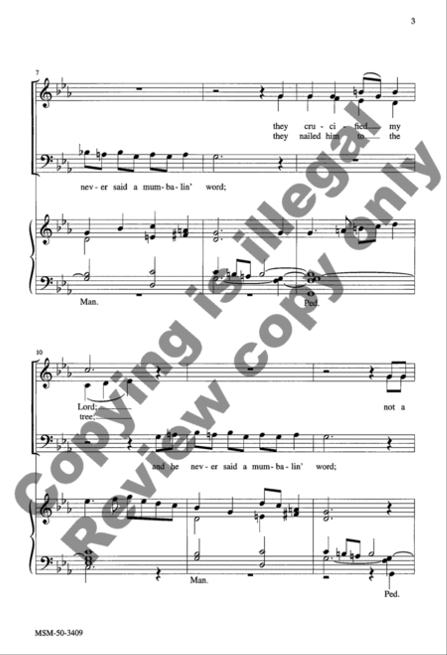 They Crucified My Lord 3-Part scores gallery preview page 10