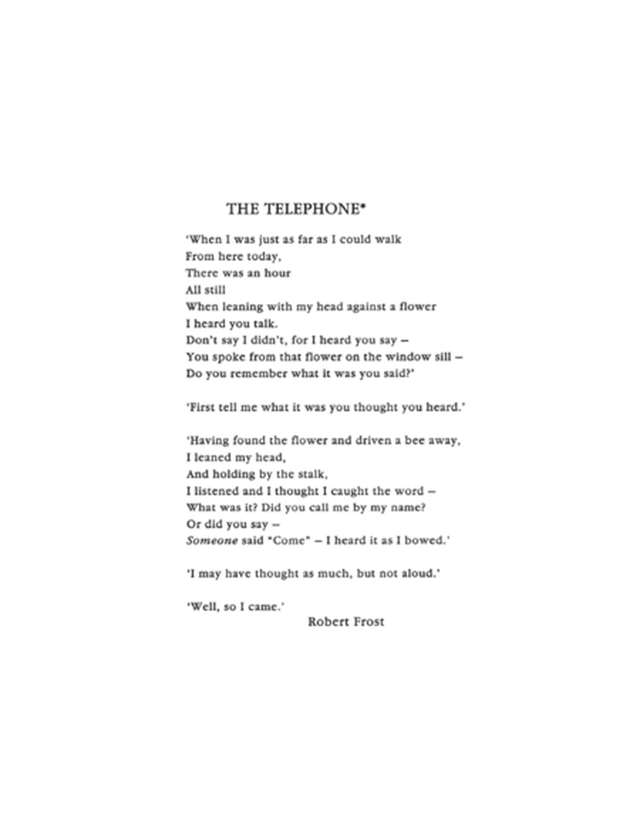 Frostiana: 4. The Telephone