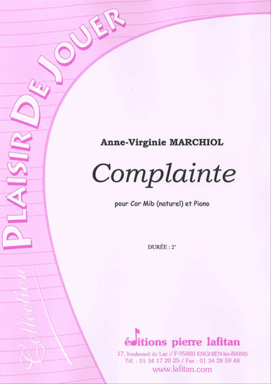 Complainte Horn scores gallery preview page 1