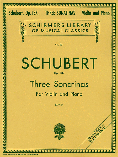 Three Sonatinas, Op. 137