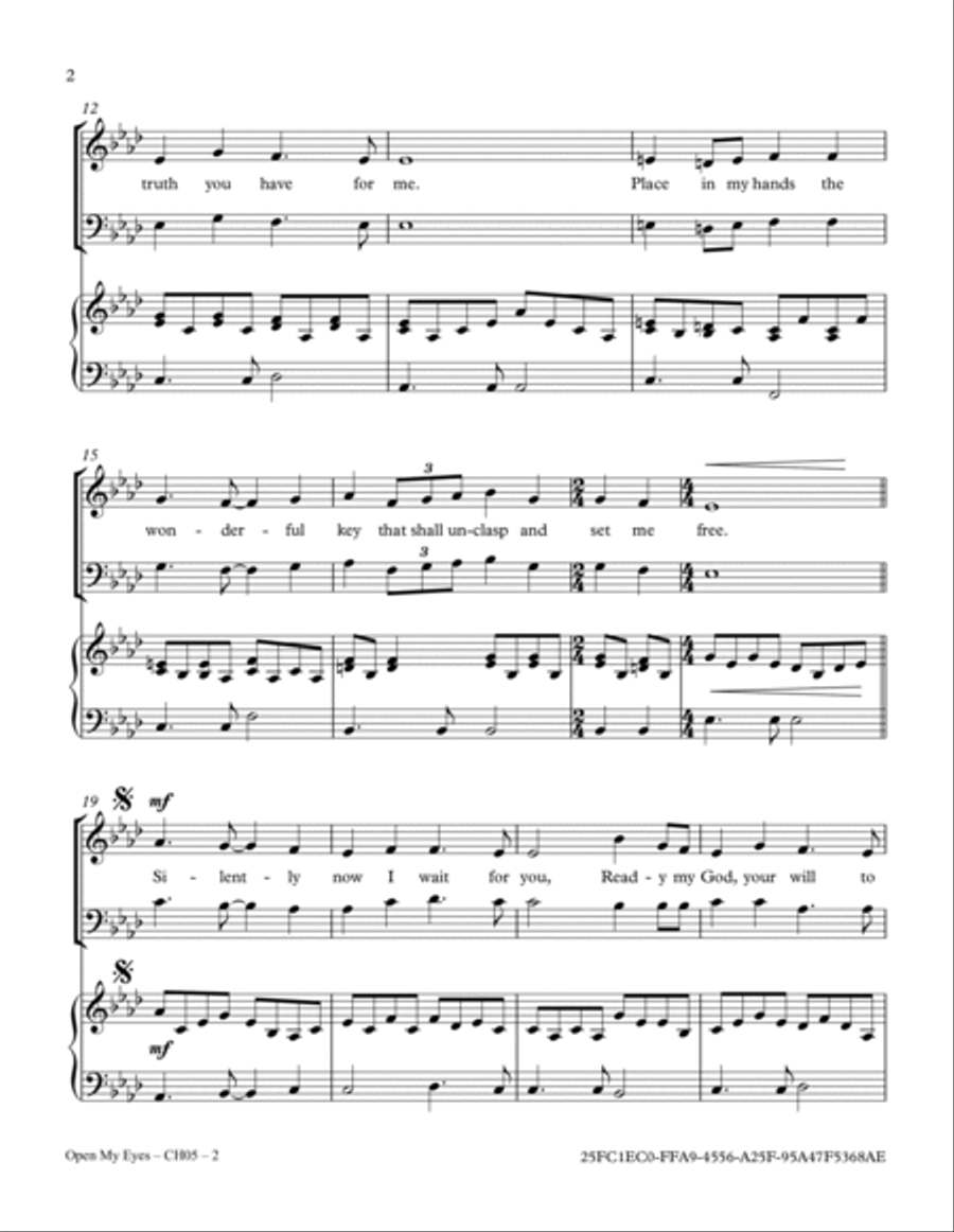 Open My Eyes 2-Part scores gallery preview page 2