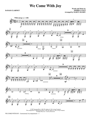 We Come with Joy (arr. Marty Hamby) - Bass Clarinet